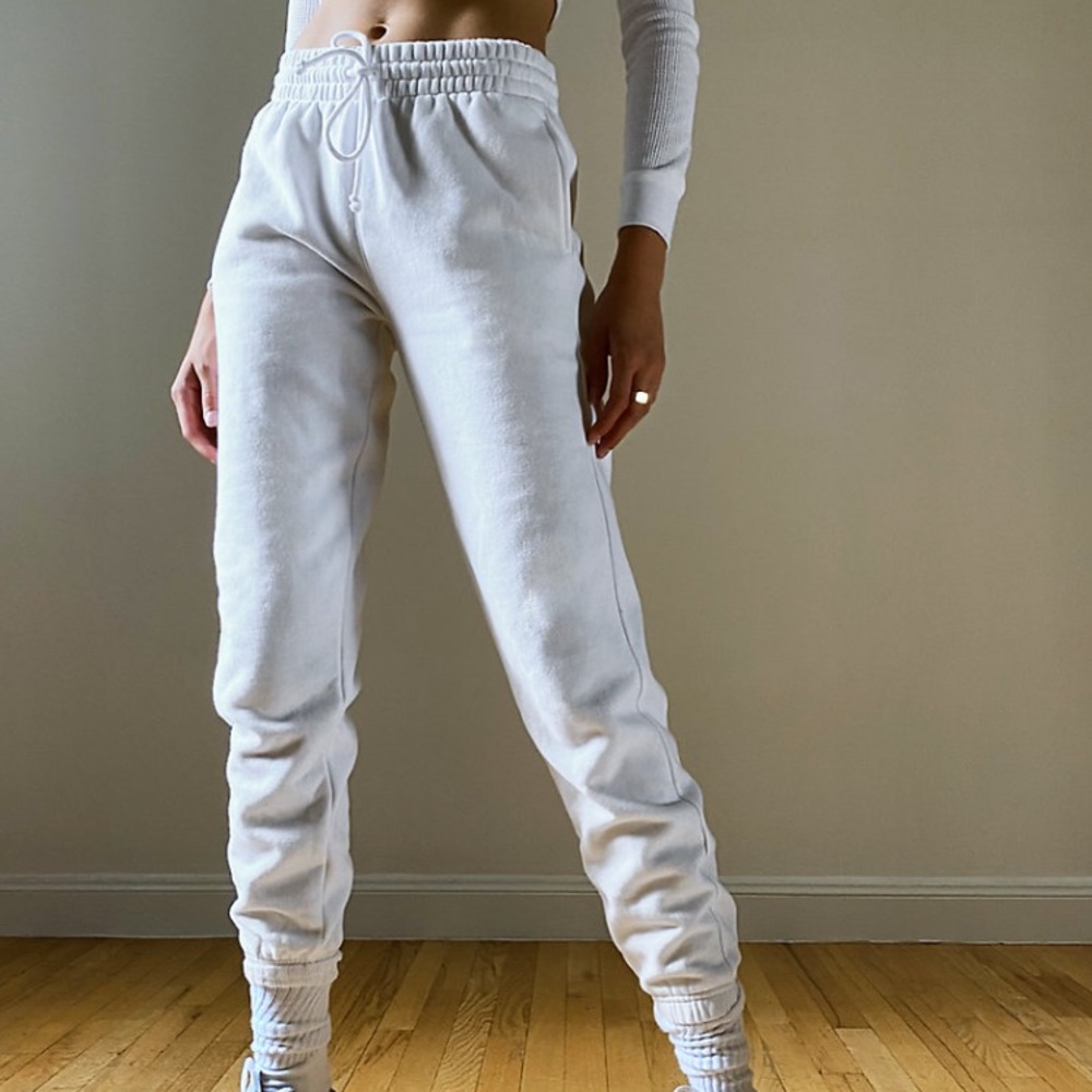 White sweatsuit from Aritzia